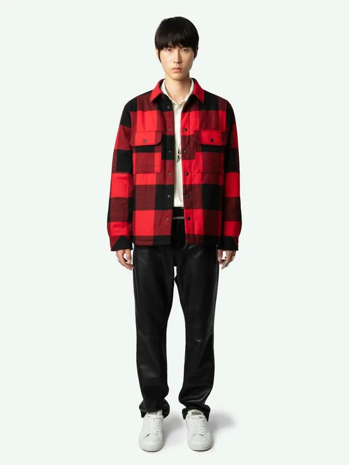 Men Zadig and Voltaire Jackets and Coats Trop Overshirt Crimson Men Zadig and Voltaire Jackets and Coats Trop Overshirt Crimson