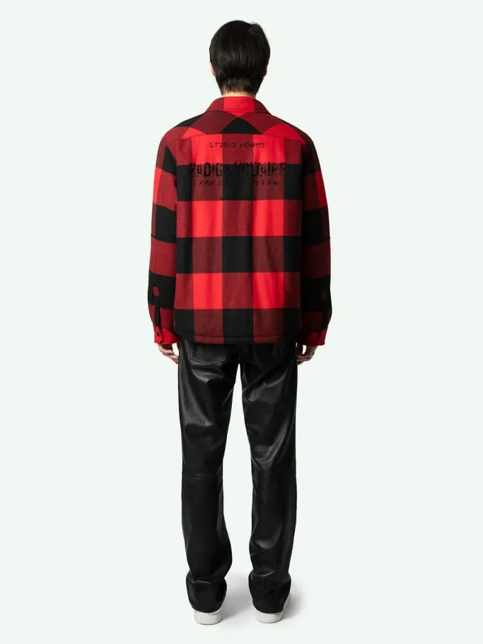 Men Zadig and Voltaire Jackets and Coats Trop Overshirt Crimson Men Zadig and Voltaire Jackets and Coats Trop Overshirt Crimson