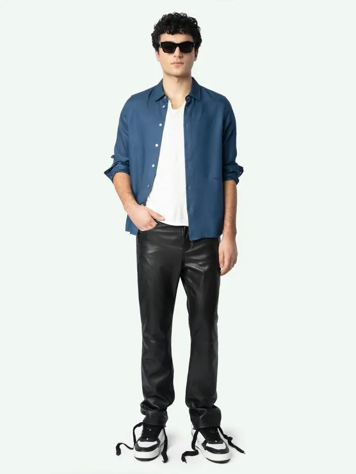Men Zadig and Voltaire Shirts Sunay Shirt Nocturne
