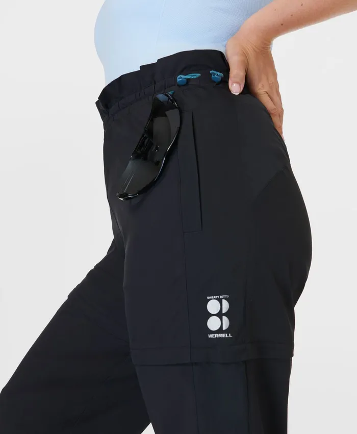 Merrell Ascend Convertible Hiking Pant X Sweaty Betty Black Women Bottoms