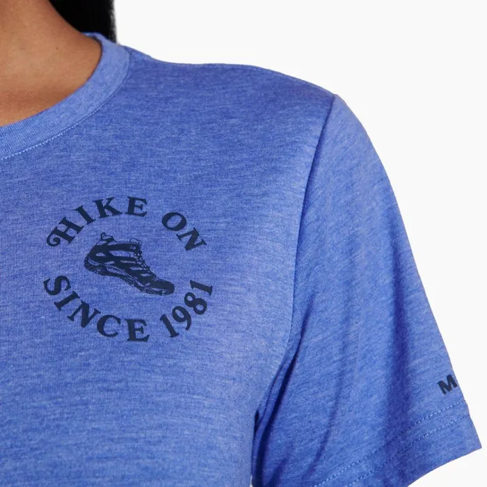 Merrell Hike On Tee Baja Blue Heather Women Tops