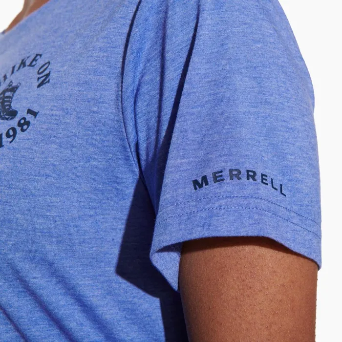 Merrell Hike On Tee Baja Blue Heather Women Tops