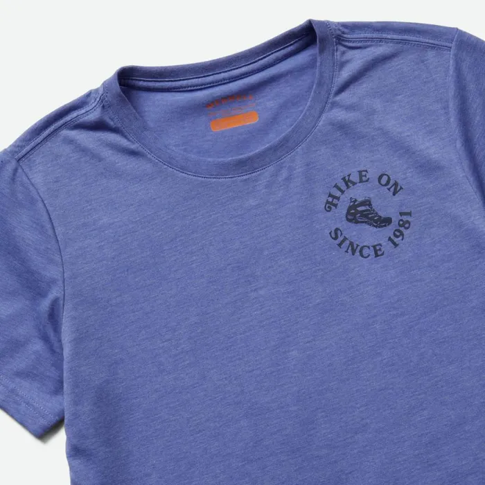 Merrell Hike On Tee Baja Blue Heather Women Tops