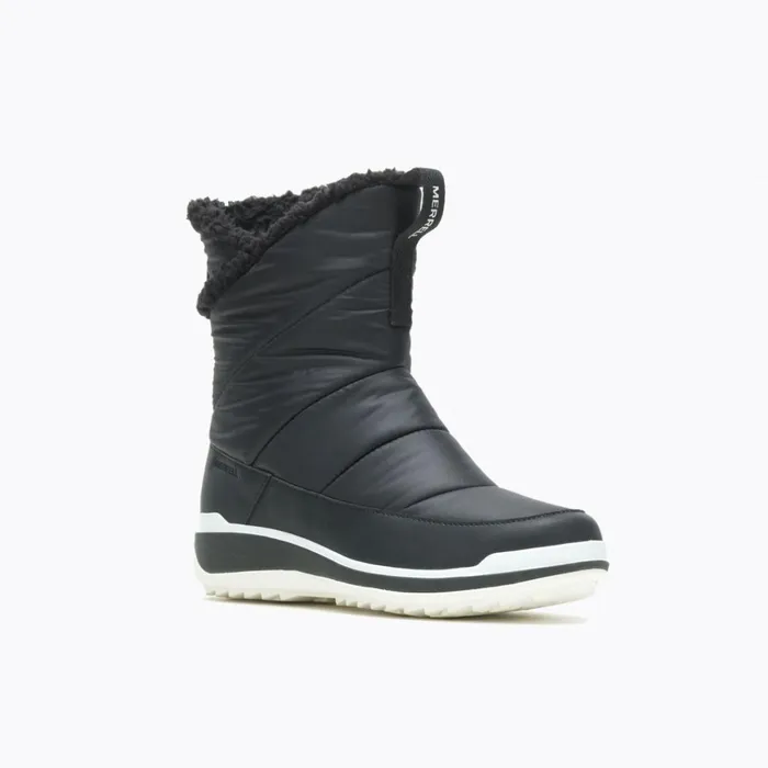 Merrell Snowcreek Sport Mid Zip Polar Waterproof Black Women Boots