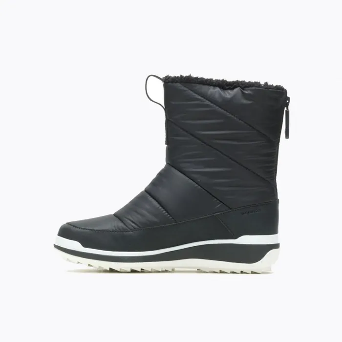 Merrell Snowcreek Sport Mid Zip Polar Waterproof Black Women Boots