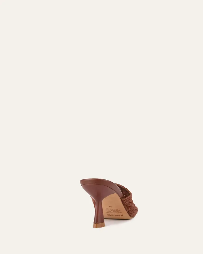 MID SANDALS Jordyn mid heel sandals cognac textile jomercer Women MID SANDALS Jordyn mid heel sandals cognac textile jomercer Women