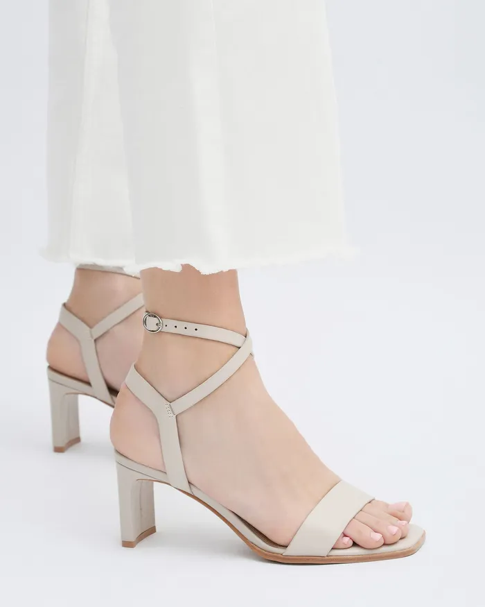 MID SANDALS Natsu mid heel sandals bone leather jomercer Women