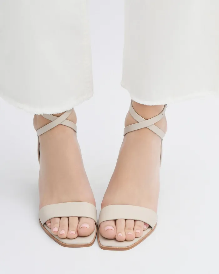 MID SANDALS Natsu mid heel sandals bone leather jomercer Women