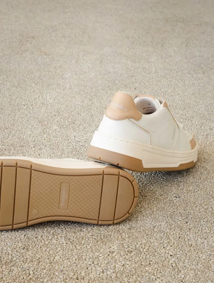 Miley Off White and Toffee Women Bobbies Sneakers