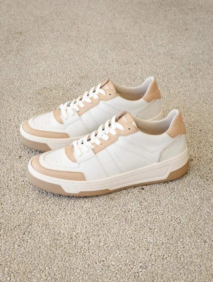Miley Off White and Toffee Women Bobbies Sneakers