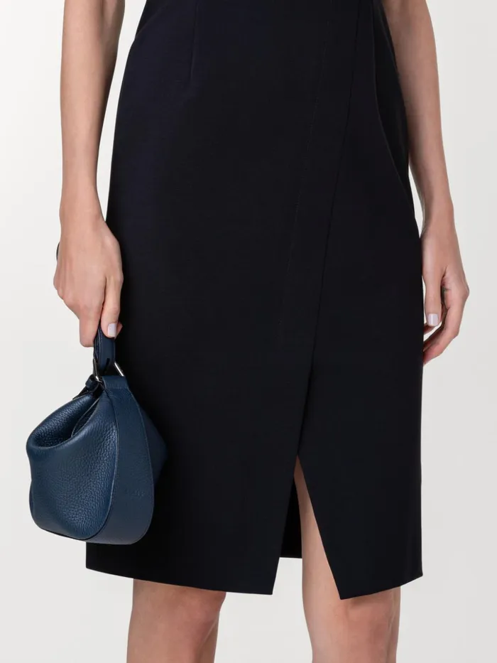 Mini Anna Hobo In Alcecalf Leather Dark Pacific Women Akris Shoulder Bags
