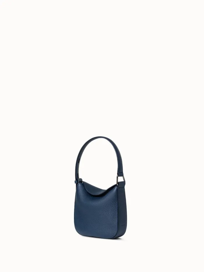 Mini Anna Hobo In Alcecalf Leather Dark Pacific Women Akris Shoulder Bags