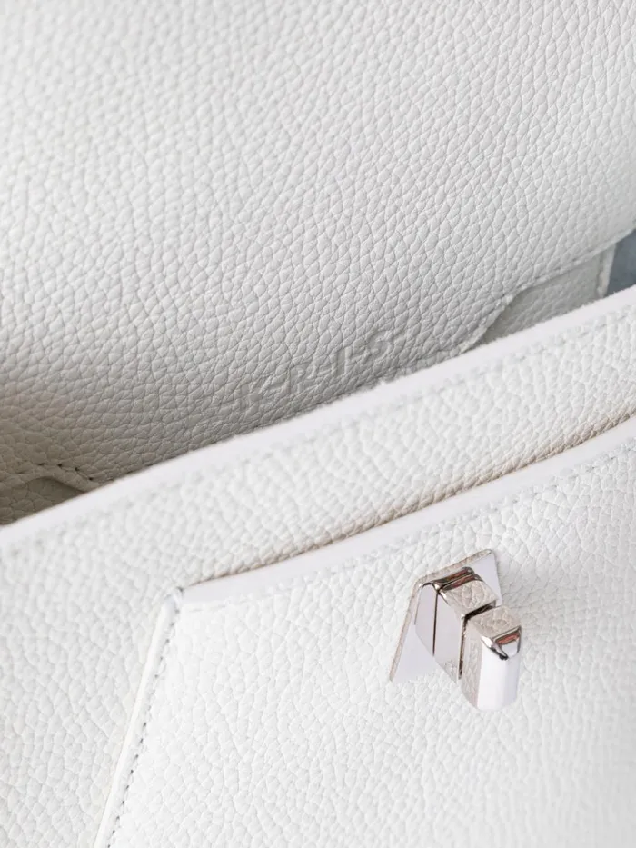 Mini Anouk Messenger Bag In Cervocalf Leather White Women Akris Crossbody Bags