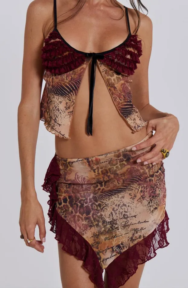 Mini Skirts Women Jaded London Celestia Lace Mini Skirt