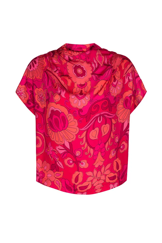 Misa Los Angeles Aisha Top Flora Corsica Fuchsia Women Matching Sets