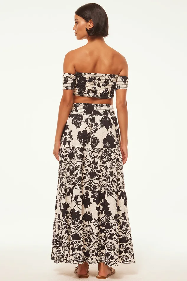 Misa Los Angeles Alba Top Flora Negra Women Tops