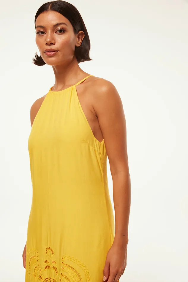Misa Los Angeles Alejandra Dress Canary Eyelet Women Dresses