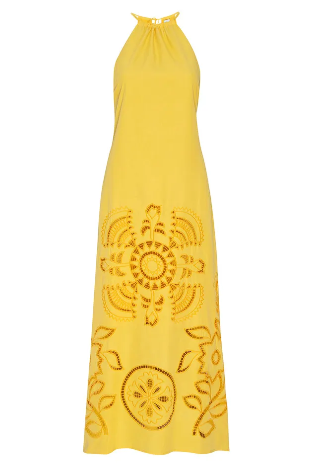 Misa Los Angeles Alejandra Dress Canary Eyelet Women Dresses
