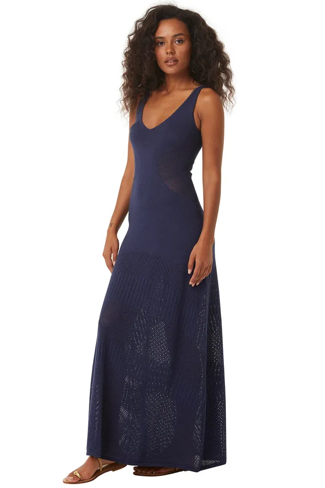 Misa Los Angeles Allison Dress Midnight Blue Women Knits