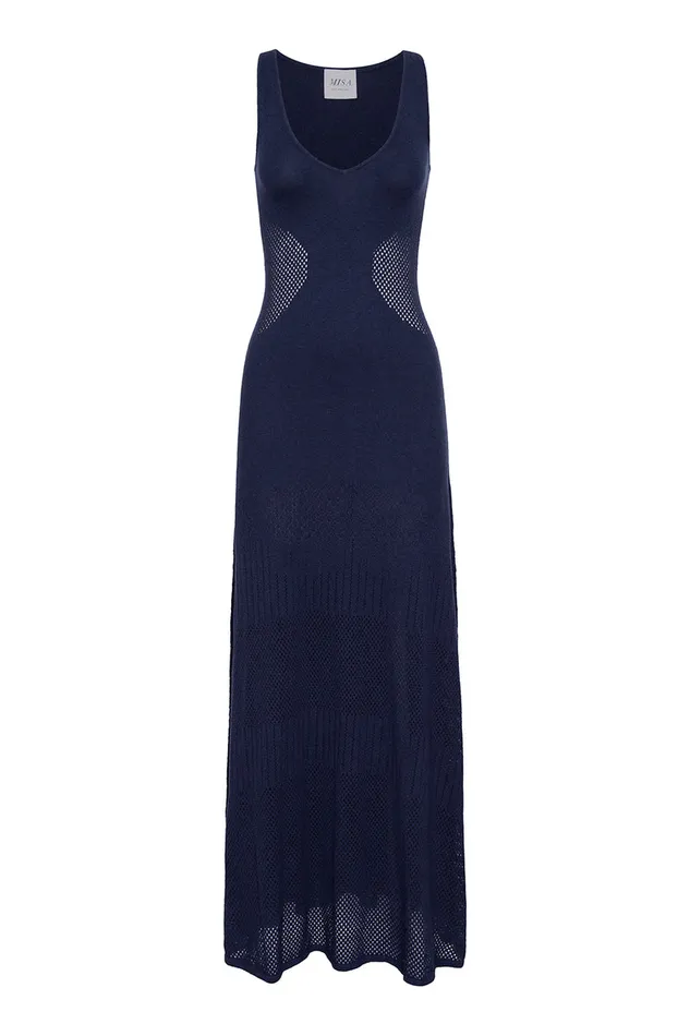 Misa Los Angeles Allison Dress Midnight Blue Women Knits