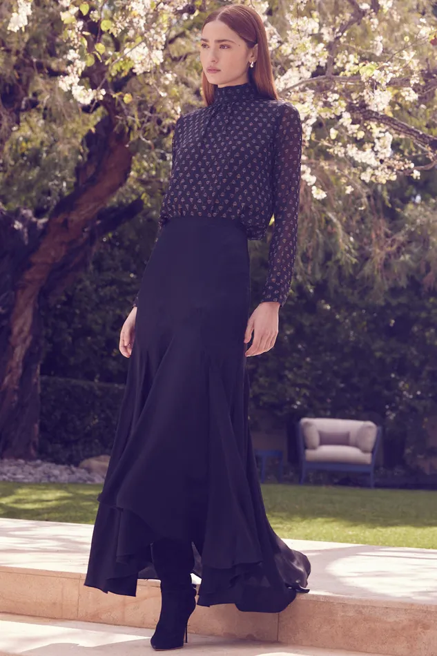 Misa Los Angeles Annie Top Black Lapis Eye Women Tops