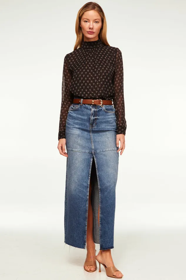 Misa Los Angeles Annie Top Black Lapis Eye Women Tops