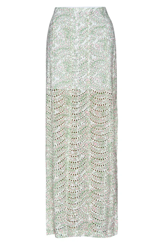 Misa Los Angeles Antonella Skirt Dewdrop Eyelet Women Skirts and Shorts