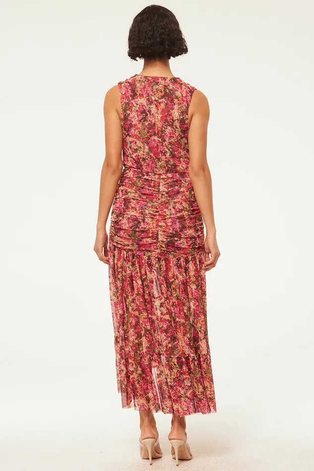 Misa Los Angeles Ava Dress Sedona Abstract Women Jersey and Mesh