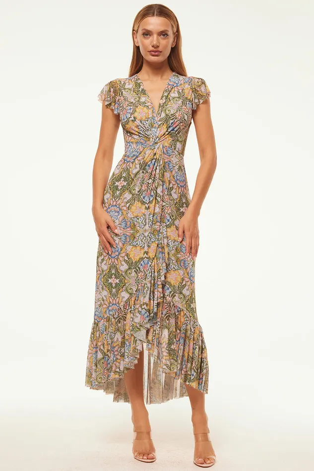 Misa Los Angeles Avaline Dress Dolce Vita Kaleidoscope Women Jersey and Mesh