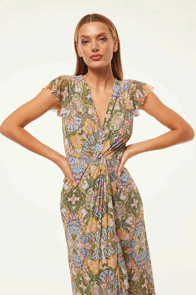 Misa Los Angeles Avaline Dress Dolce Vita Kaleidoscope Women Jersey and Mesh
