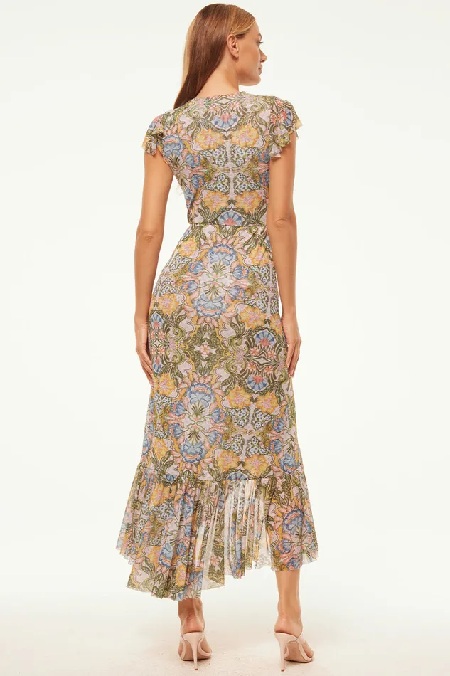 Misa Los Angeles Avaline Dress Dolce Vita Kaleidoscope Women Jersey and Mesh