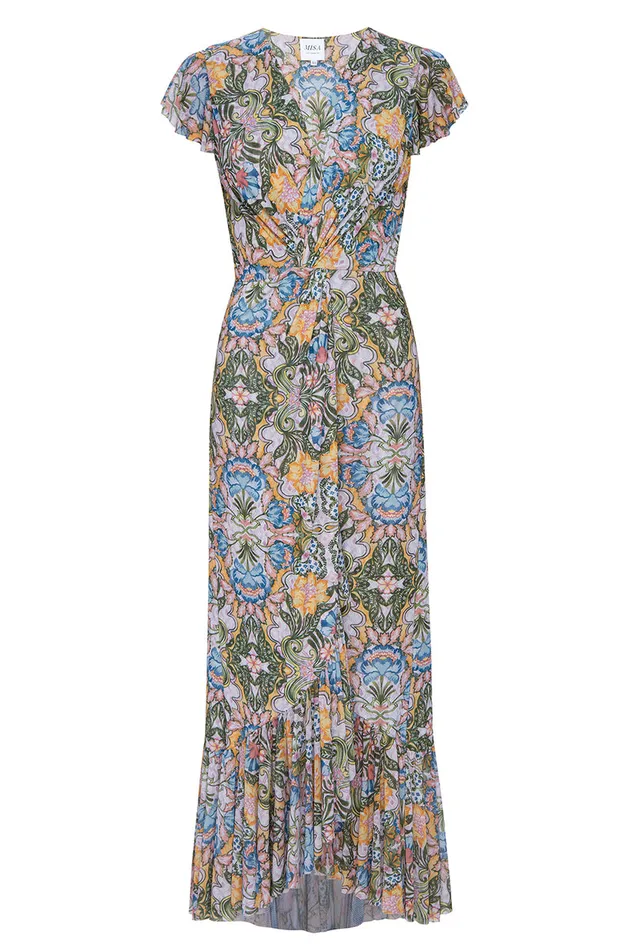 Misa Los Angeles Avaline Dress Dolce Vita Kaleidoscope Women Jersey and Mesh