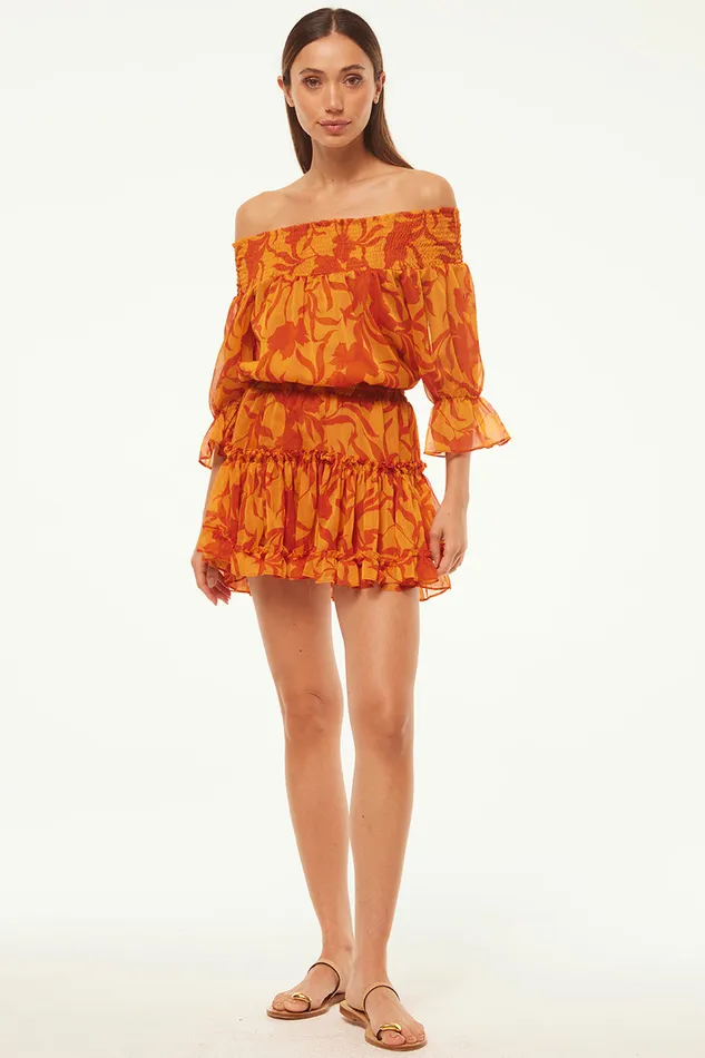 Misa Los Angeles Darla Dress Atlas Floral Persimmon Women Dresses