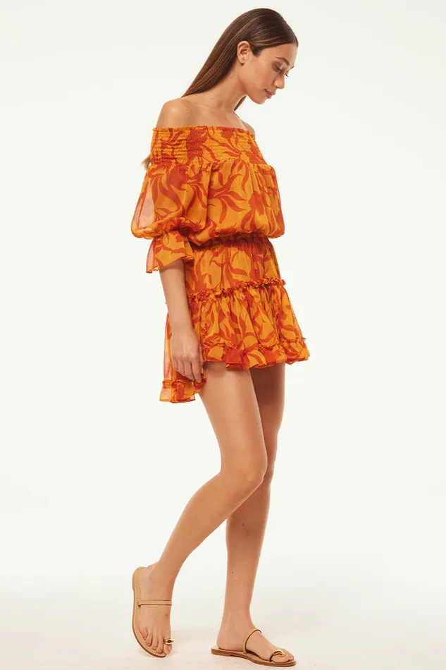 Misa Los Angeles Darla Dress Atlas Floral Persimmon Women Dresses