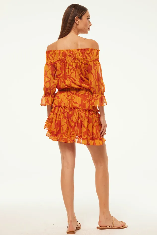 Misa Los Angeles Darla Dress Atlas Floral Persimmon Women Dresses
