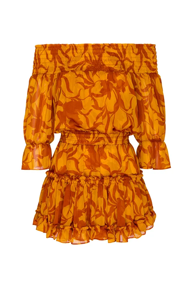 Misa Los Angeles Darla Dress Atlas Floral Persimmon Women Dresses