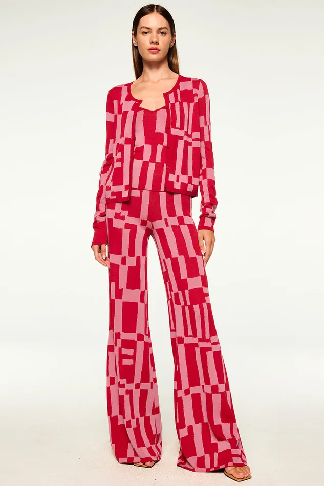 Misa Los Angeles Elvin Cardigan Pink U0026 Red Women Tops