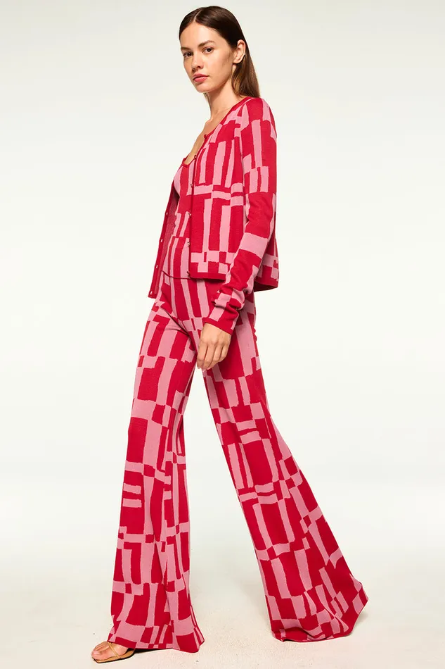Misa Los Angeles Elvin Cardigan Pink U0026 Red Women Tops