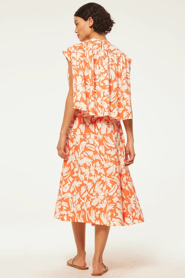 Misa Los Angeles Emma Skirt Patmos Tangerine Women Skirts and Shorts