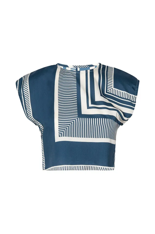 Misa Los Angeles Hara Top Linear Geo Women Matching Sets