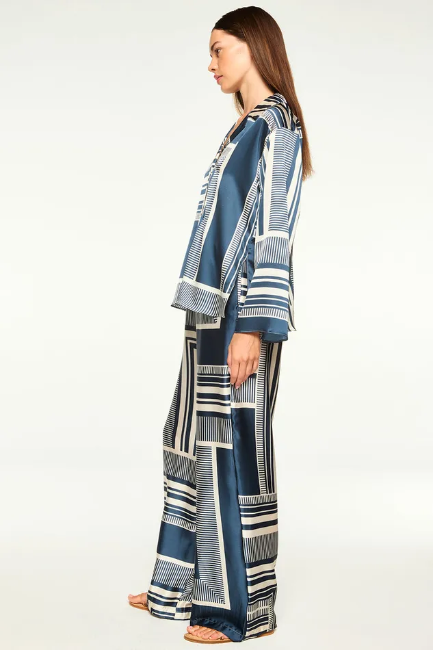 Misa Los Angeles Isme Top Linear Geo Women Tops