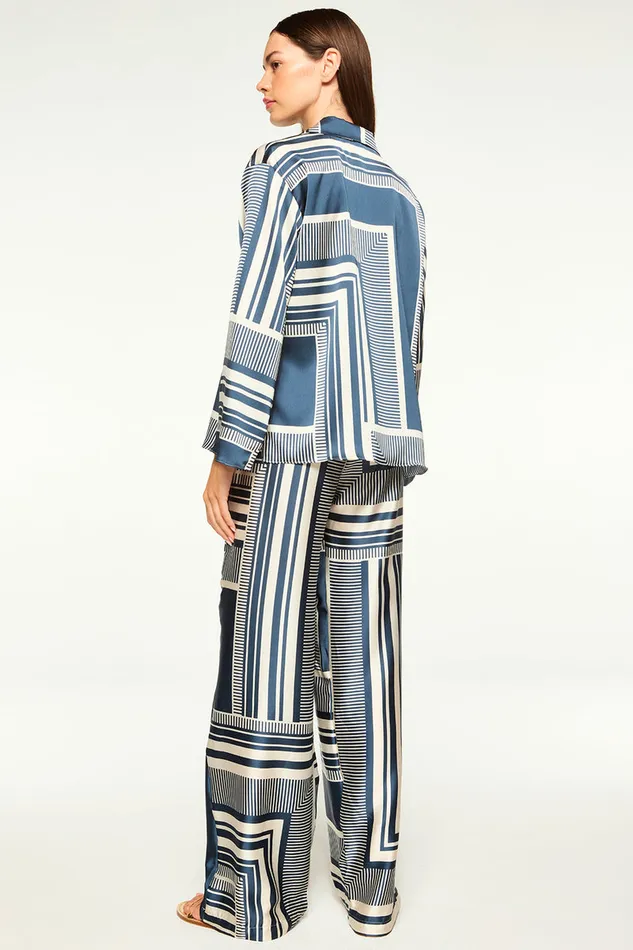 Misa Los Angeles Isme Top Linear Geo Women Tops