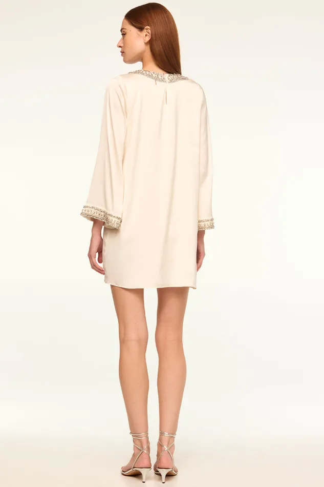 Misa Los Angeles Ivy Dress Ivory Satin Women Dresses