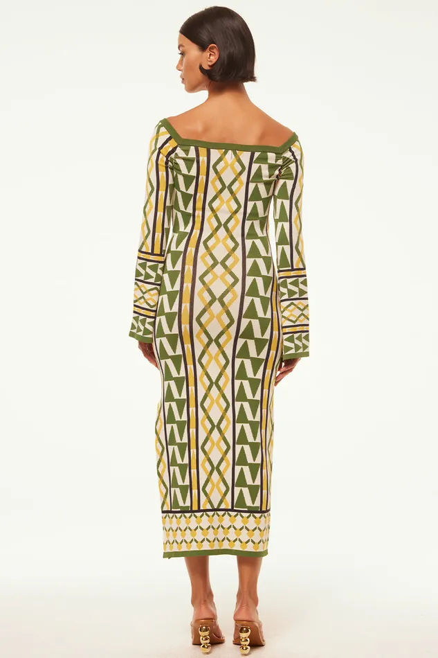 Misa Los Angeles Jaquetta Dress Limoncello Geo Jacquard Women Dresses