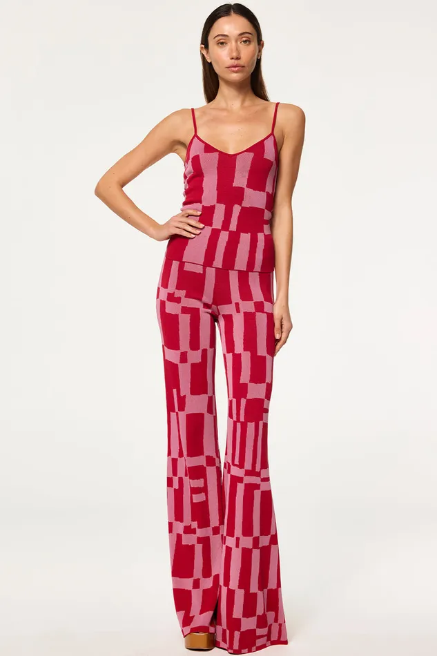 Misa Los Angeles Koa Pant Pink U0026 Red Women Knits