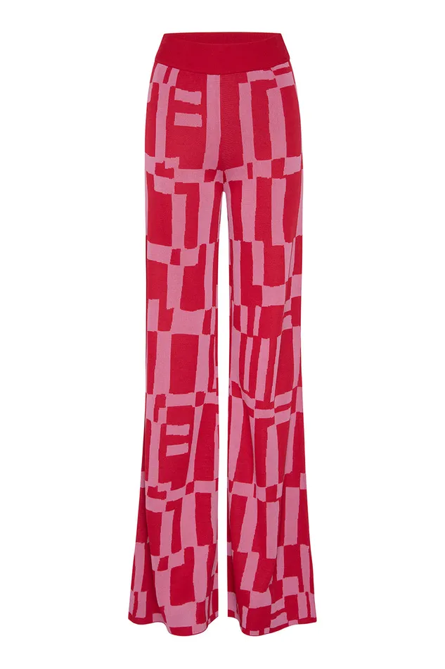 Misa Los Angeles Koa Pant Pink U0026 Red Women Knits