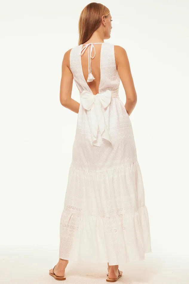 Misa Los Angeles Ksenia Dress White Eyelet Women Dresses Misa Los Angeles Ksenia Dress White Eyelet Women Dresses