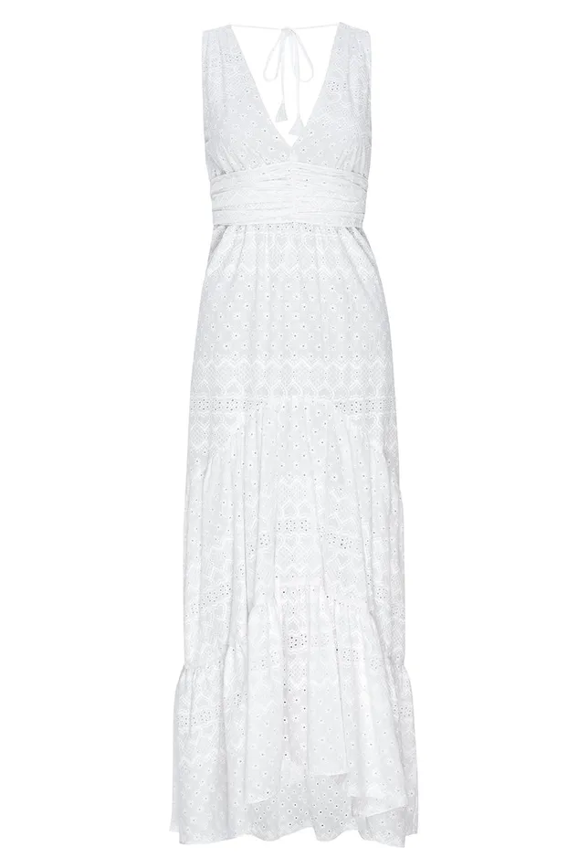 Misa Los Angeles Ksenia Dress White Eyelet Women Dresses Misa Los Angeles Ksenia Dress White Eyelet Women Dresses