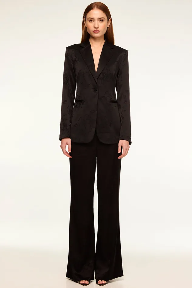 Misa Los Angeles Lauren Blazer Black Jacquard Women Jackets