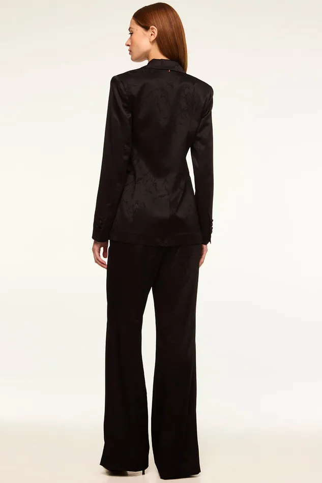 Misa Los Angeles Lauren Blazer Black Jacquard Women Jackets